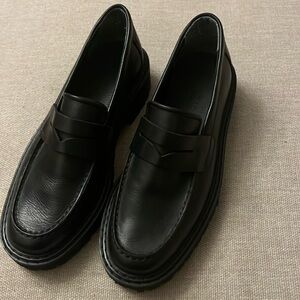 NEW Simon’s Notched platform soles leather penny loafers - size 38